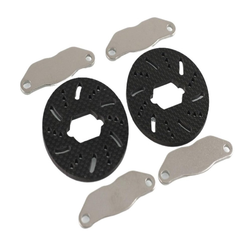 1/5 RC Car for LO-SI 5IVE-T Stainless Steel Brake Pad with Carbon Fiber Brake Disc Set Uprade Part