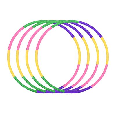 4-Pack Kids Exercise Hoops for Ages 3-5 | Detachable 8-Section Adjustable Fitness Play Circles | Lightweight for Indoor & Outdoor Active Games