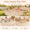 Burbell 72"x 12" Extra Large Kids Baby Ball Pool, Jumbo Toddlers Foldable Ball Play Area for 2-4 Kids& Parents, Sensory Play Pit Indoor Outdoor Family Activity Playpen, Balls Not Include(Beige) view 4