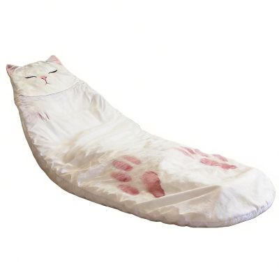 Adult Soft Sleeping Bag Plush Cat Envelope Sleeping Bag for Camping, Sleepovers & Home Lounging, Washable Warm Blanket 68.9x31.5