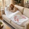 Adult Soft Sleeping Bag Plush Cat Envelope Sleeping Bag for Camping, Sleepovers & Home Lounging, Washable Warm Blanket 68.9x31.5 view 3