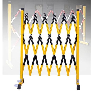 KYTGFH Expandable Mobile Guardrail, Folding Safety Gate with Rollers, Retractable Driveway Gate, School Parking Lot, Highway Shopping Mall Traffic Fence,H120CM+L350cm/11.4ft