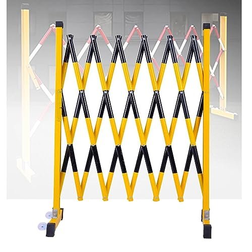 KYTGFH Expandable Mobile Guardrail, Folding Safety Gate with Rollers, Retractable Driveway Gate, School Parking Lot, Highway Shopping Mall Traffic Fence,H120CM+L350cm/11.4ft
