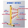 KYTGFH Expandable Mobile Guardrail, Folding Safety Gate with Rollers, Retractable Driveway Gate, School Parking Lot, Highway Shopping Mall Traffic Fence,H120CM+L350cm/11.4ft view 3