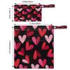 YPPAHHHH Red Hearts Valentine's Day Wet Dry Bag for Baby Cloth Diaper, Waterproof Reusable Wet Bags for Travel Beach Swimsuit- 2 Pack view 2