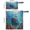 YPPAHHHH Boat Nautical Wet Dry Bag for Baby Cloth Diaper, Tropical Fish Waterproof Reusable Wet Bags for Travel Beach Swimsuit- 2 Pack view 2