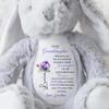 Whenever You Feel Overwhelmed - Personalized Stuffed Bunny, To My Granddaughter Custom Birth Month Flower Stuffed Animal, Easter Gifts for Granddaughter, Bunny Hug Birthday Gift from Grandma Mom view 2