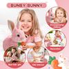 AULCTR Easter Basket Stuffer Realistic Bunny Toy, 2026 New Bunny Toys Educational Interactive Toys Bunnies Can Walk and Talk, Handmade Hopping Realistic Bunny Toy (Gray) view 3