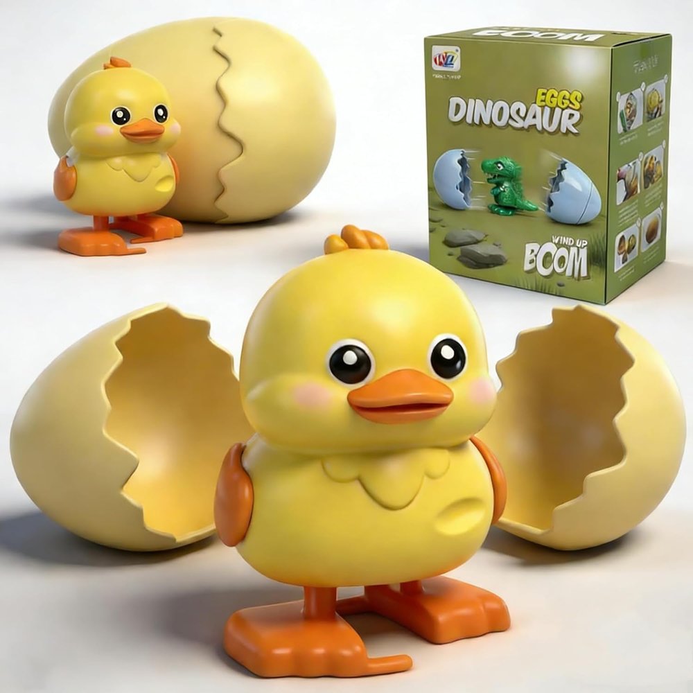 2026 New Surprise Boom Eggs, Animal Hatching Surprise Egg Toy, Easters Latest Gift, Boom Easter Eggs That Pop Open to Walking Dinosaurs, Penguin, Duck, Capybara (Duck)