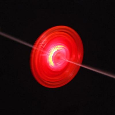 VELATEMOR Flashing Spinning, Pull Line Flashing Flywheel Spinning Top with Pull Rope and Whistle Hole for Kids (Assorted Color)