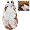 Cat Sleeping Bag for Human, Adorable Cat Envelope Sleeping Bag, 68.9x31.5 Inch Washable Warm Blanket Suitable for Friends Staying Overnight, Camping, and Car Trips. (E) view 1