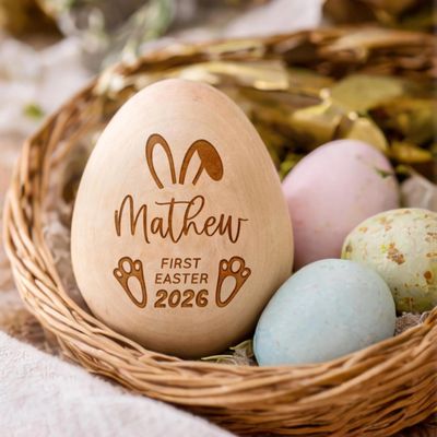 Musical Easter Egg Shaker Personalized, Cusstom Easter Egg, Musical Eggs for Babies, Personalized Easter Gifts for Kids, The First Easter Eggs Gift Idea 1.6 X 2.4 Incches