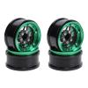 1.9 Beadlock RC Wheel Rims, Lightweight Aluminum Alloy 6 Star Spoke Design Crawler Wheels 4 Pieces Set for Off-Road Rock Crawling Enthusiasts Hobbyists view 1