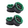 1.9 Beadlock RC Wheel Rims, Lightweight Aluminum Alloy 6 Star Spoke Design Crawler Wheels 4 Pieces Set for Off-Road Rock Crawling Enthusiasts Hobbyists view 2