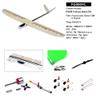 AEORCACC FG08 1.5M(59inch) Wingspan Falcon RC Glider Balsawood RC Airplane Model Kit,DIY Outdoor Assembly RC Plane Kit Remote Control Aircraft (FG0804C Airframe+Motor+ESC+Servo+Wire+Prop+Film&Sticker) view 2