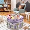 Drekrid Large Storage Baskets Sweet Home Floral Nursery Organizer Bin Box with Handles, Round Collapsible Laundry Hamper for Toys, Blanket, Bedroom Living Room Home Decor, Gift Basket view 4
