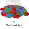 Pack of 3 Classic Mexican Pirinola Toma Todo Solid Plastic in Spanish with Chips, 2.1 Inches Tall - Red White and Blue Colors view 4