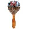 ChuyTrading Coconut Shell Sand Hammer, Handheld Musical Toy Instrument for Kids, Rustling Sound Shaker with Natural Coconut Shell, Ideal for Music Learning and Party Activities view 1