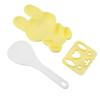 Aramox 2pcs Food Grade PP Rice Mold, Cute Sushi Onigiri Maker DIY Tool for Kids, with Scoop for Bento Lunch (Yellow) view 2