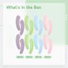 16 Pcs Soft Toilet Seat Covers with Adhesive, Lint Cushions, Vibrant Colors for Home and Travel Comfort view 4