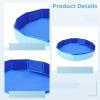 Kronabelle 19.3 in Octagonal Dog Pool, Foldable Kiddie Pool, Portable PVC Tub, Leak-Proof Design, Easy Storage view 2