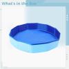 Kronabelle 19.3 in Octagonal Dog Pool, Foldable Kiddie Pool, Portable PVC Tub, Leak-Proof Design, Easy Storage view 3