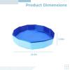 Kronabelle 19.3 in Octagonal Dog Pool, Foldable Kiddie Pool, Portable PVC Tub, Leak-Proof Design, Easy Storage view 4