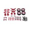 Metal Replacement Shock Absorber Wheel Parts Kit Compatible with 1/28 284131 K979 K989 K999 Remote Control Car(Red) view 1