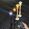 10PCS LED City Street Lights, Remote Control Luminous Light Poles Compatible with Building Blocks, DIY Architecture Building Blocks Lighting Set for City Layout Display Upgrade (White-White Light) view 1