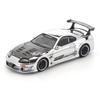 1:64 Diecast Model Car Compatible with Toyota Supra GT300 Top Secret Silver Chrome Limited Edition by Pop Race PR640325 view 4