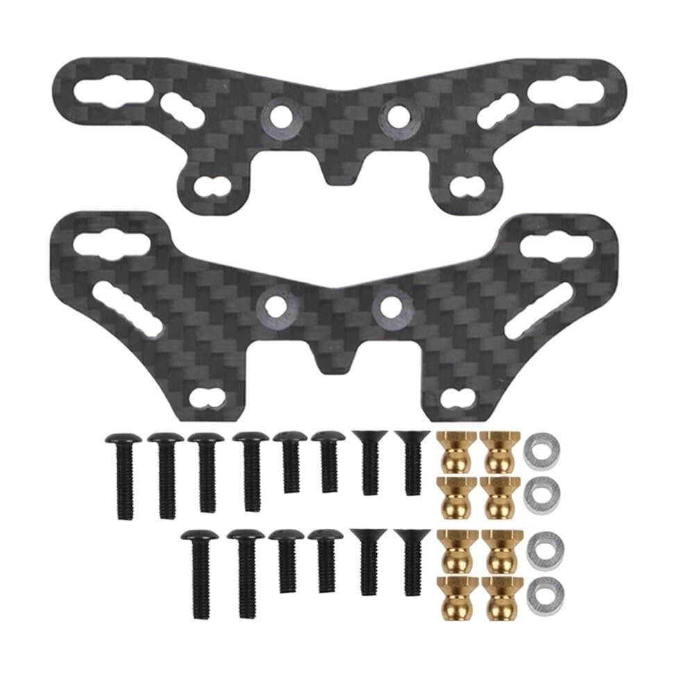 1set 65mm Carbon Fiber Front Rear Shock Tower Suitable for Ta-Miya TT02S TT-02SR TT-02SRX Damper Stay