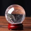 QASYKSLQ Clear Quartz Crystal Ball with Wooden Stand, Sphere Sculpture Figurine,Family Decorative,Fortune Teller,Feng Shui,Witchcraft,Witch Decor,8cm view 4