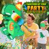 24" Dinosaur Pinata for Boys Birthday Party - Roaring Jurassic Theme Party Supplies with Matching Stick, Blindfold & Confetti - Sturdy Green Dino Centerpiece for Kids, Toddlers & Adventure Celebration view 2