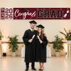 2026 Graduation Yard Sign, Large Congrats Grad Yard Banner Class of 2026 Banner Backdrop for Graduation Decorations Party Supplies (Maroon) view 3