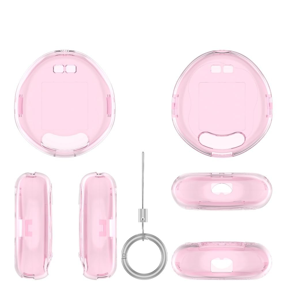 Protective Case for Tamagotchi Uni, Mini Box Portable Shockproof Protective Cover Sleeve (Transparent Pink)