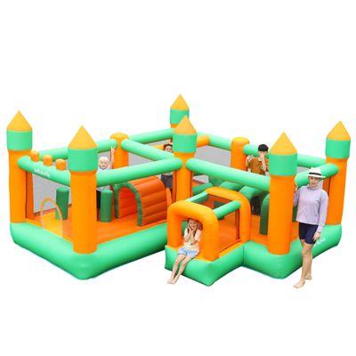 Doctor Dolphin Large Multi-Zone Inflatable Bounce House, Bouncy Castle with Obstacle Course, Crawl Tunnel & Play Zones, Jumping House for Outdoor Backyard Birthday Party (Blower Included)