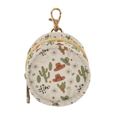 Western Cactus Beige Print Pacifier Case for Travel Clip-On Pacifier Holder Baby Storage Pouch for Stroller Diaper Bag Baby Essentials