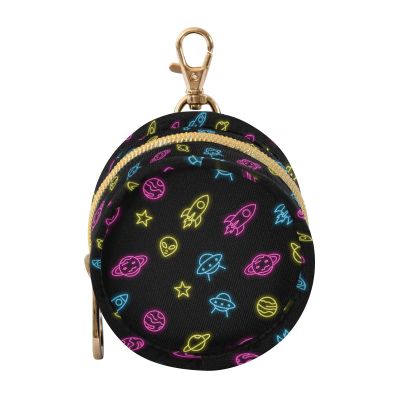Space Planet Black Pattern Pacifier Case for Travel Clip-On Pacifier Holder Baby Pacifier Pod for Diaper Bag Stroller Baby Essentials