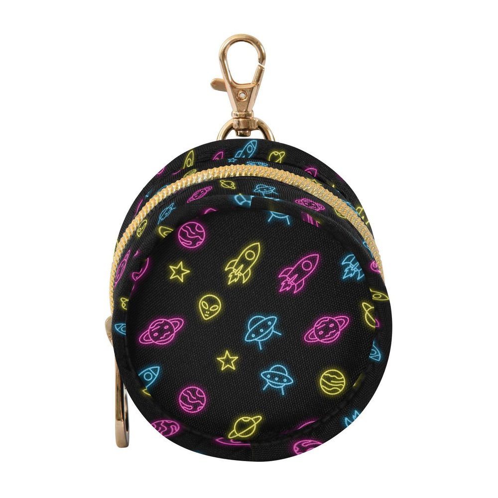 Space Planet Black Pattern Pacifier Case for Travel Clip-On Pacifier Holder Baby Pacifier Pod for Diaper Bag Stroller Baby Essentials