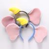 BIYAER Elephant Ears Headband Soft Cartoon Animal Hairband Makeup Washing Face Hair Hoop Lovely Costume Unisex Photo Props Blue view 2