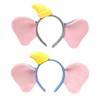 BIYAER Elephant Ears Headband Soft Cartoon Animal Hairband Makeup Washing Face Hair Hoop Lovely Costume Unisex Photo Props Blue view 3
