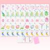 Arrowbash 160 Pcs American Mahjong Tiles Set Only, 1.2 Inch American Mahjong Tiles Game with 8 Different Hand Carved Patterns for Mah Jong Social Games, Beginners, Mah Jong Lovers(Pink) view 1