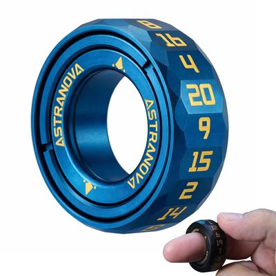 Stellar D20 Dice Ring - Spinner Dice for DND RPG Tabletop Gaming Accessory with Rotating Dice D20 CNC Machined Brass Spinner Ring for D&D Gift for Dice Goblins, DM & Fantasy Engineers Anxietyrelief