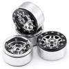 4PCS 1.55inch RC Beadlock Wheel for 1/18 UTB18 JIMNY 1/10 Axial AX90069 D90 TF2 Tamiya CC01 Crawler Car Upgrade Parts (Silver) view 1