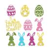 10-Piece Easter Cupcake Toppers With Bunny Egg Design, Paper Dessert Picks For Cupcakes Cakes, 3D Decorative Cake Add-ons For Spring Dessert Table, Birthday Party, Wedding Shower view 1