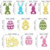 10-Piece Easter Cupcake Toppers With Bunny Egg Design, Paper Dessert Picks For Cupcakes Cakes, 3D Decorative Cake Add-ons For Spring Dessert Table, Birthday Party, Wedding Shower view 4
