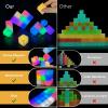 27PCS Light Up Magnetic Building Bricks, DIY LED Light Magnetic Brick Sets, 2x2 Light Up Magnet Cubes, Classic Building Block Accessories Kit view 2