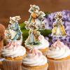 12-Piece Easter Bunny Cake Toppers, 2.4x1.9 Inch Animal Insert Picks With Retro Design, Cupcake Decorations For Birthday Party Spring Desserts, DIY Baking Supplies, Festive Cupcake Toppers view 3