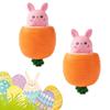 2026 New Easter Basket Essentials, Squeeze Carrot Doll Pop-Up Carrot Bunny, Carrot Rabbit Fidget Novelty Easter Gift ADUParty Favor for Easter Basket Stuffers (8, Pink) view 1