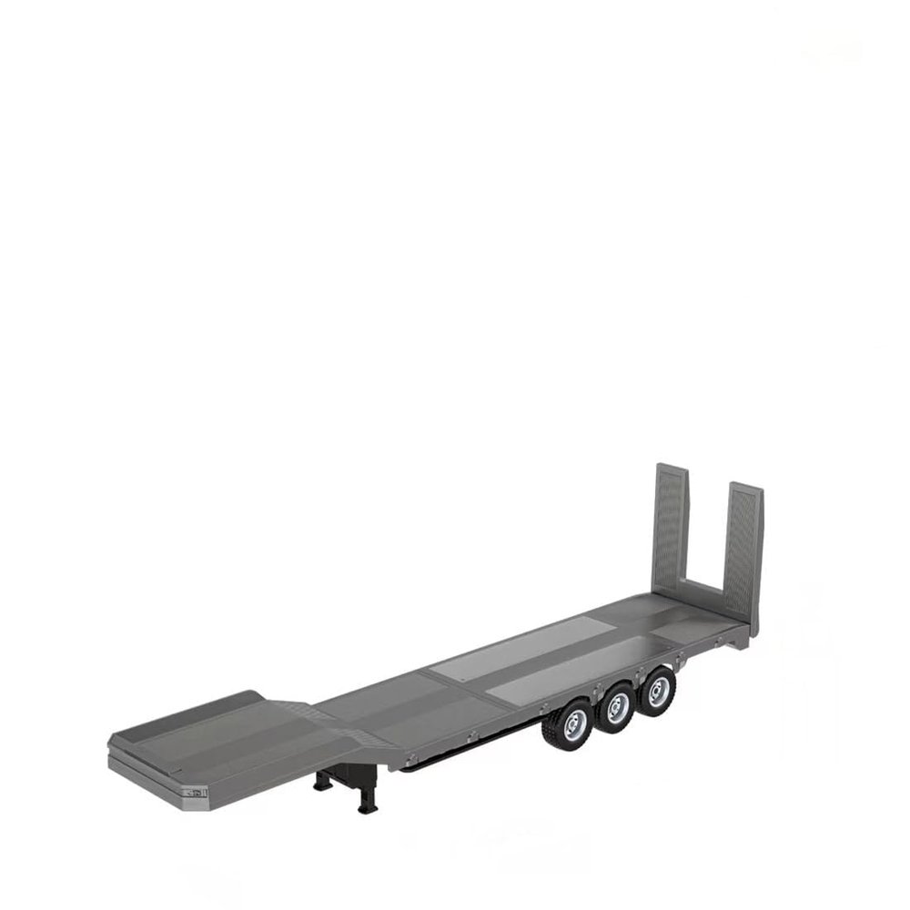 Mechryptic 1/18 Scale Semi-Trailer Flatbed for 770S Heavy Duty Tractor Truck, RC Truck Accessories, Collectible Model for Adult